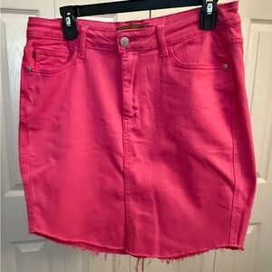 Judy Blue pink denim skirt EUC